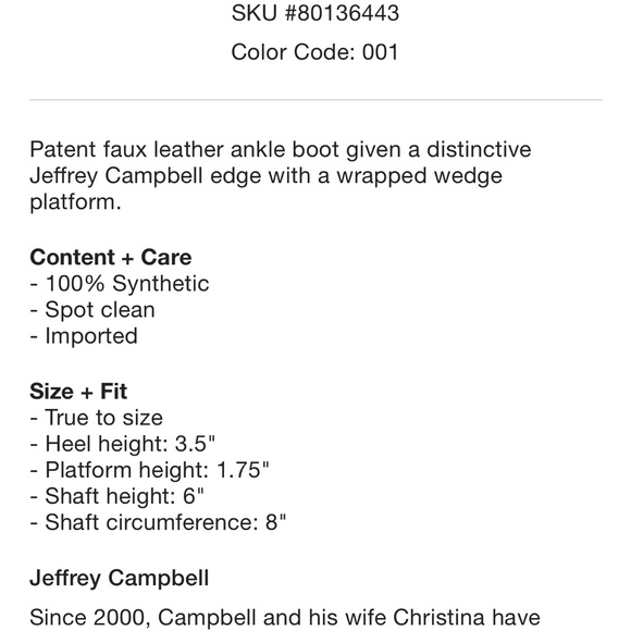 Jeffery Campbell alita-lo platform wedge boots 7, worn once - Picture 2 of 7